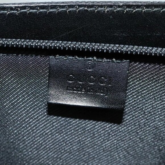 GUCCI GG Canvas Hand Bag Black Silver 015 3708 Auth - Picture 13 of 16